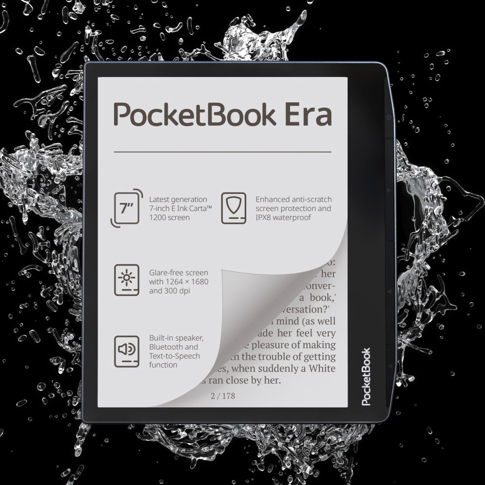 NEW Pocketbook PB700 ERA Silver 7 E-ink Touchscreen 16GB Storge Bluetooth  Wi-Fi