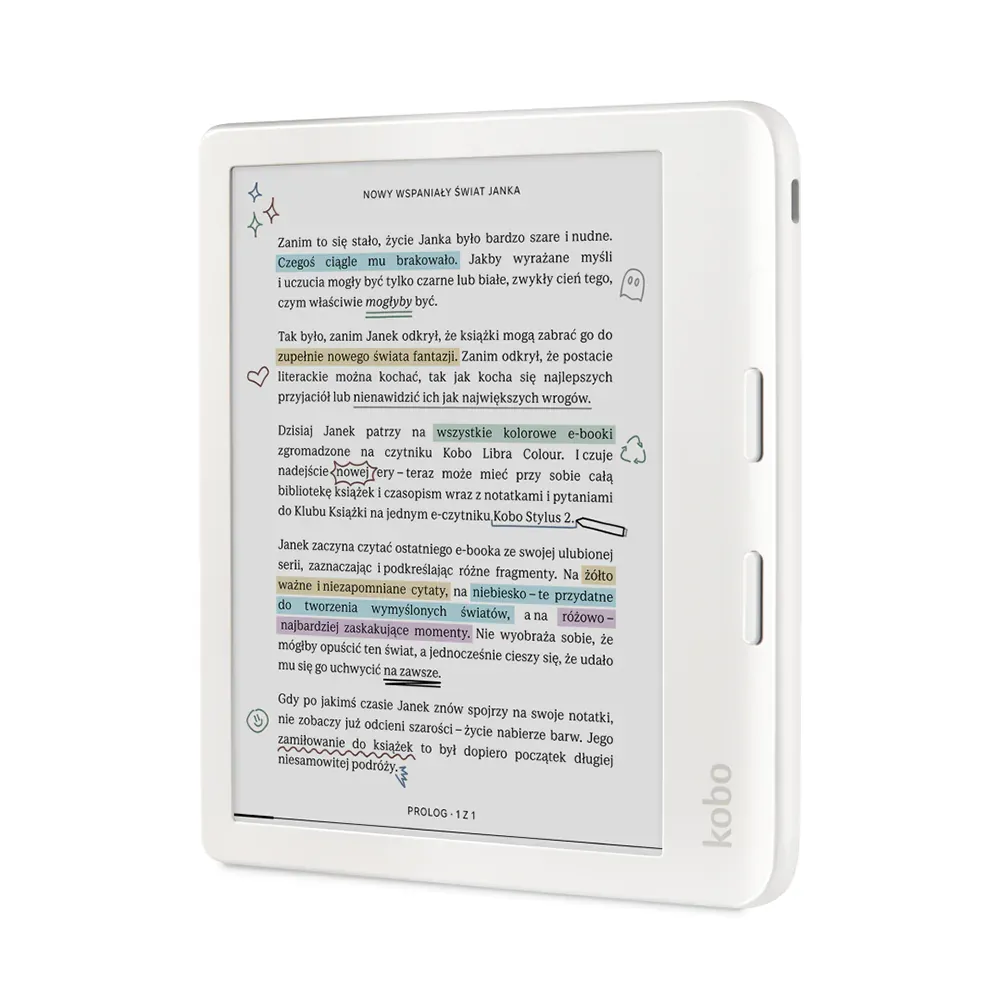 Czytnik ebooków Kobo Libra Colour w kolorze białym