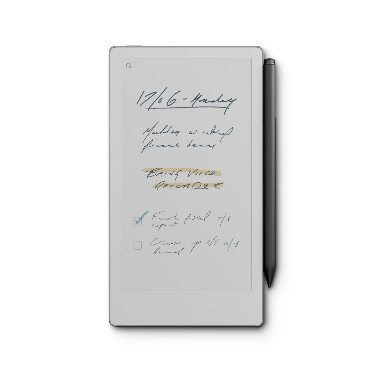 Elektroniczny notatnik reMarkable Paper Pro Move i rysikiem z gumką