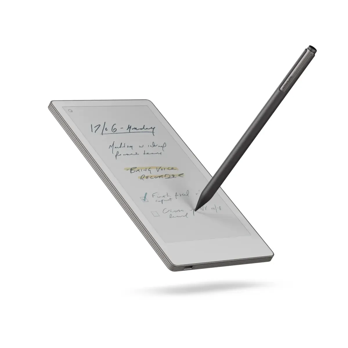 Elektroniczny notatnik reMarkable Paper Pro Move i rysikiem z gumką