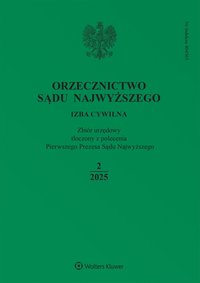 Orzecznictwo Sądu Najwyższego. Izba Cywilna - Nr 2/2025 - 