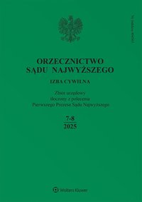 Orzecznictwo Sądu Najwyższego. Izba Cywilna. Numer 7-8/202 - Opracowanie zbiorowe 