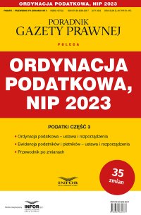 Ordynacja podatkowa. NIP 2023 - Opracowanie zbiorowe 