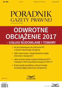 Odwrotne obciążenie 2017 – usługi budowlane i towar - Aneta Szwęch