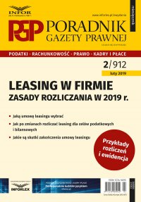 Leasing w firmie – zasady rozliczania w 2019 r. - Aneta Szwęch