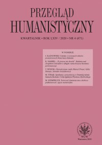 Przegląd Humanistyczny 2020/4 (471) - Tomasz Wójcik