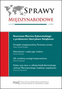Sprawy Międzynarodowe 4/2014 - Marcin Zaborowski